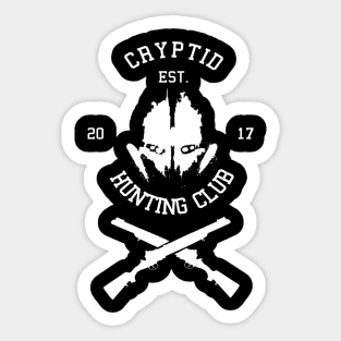 Cryptid Hunting Club (White) Sticker